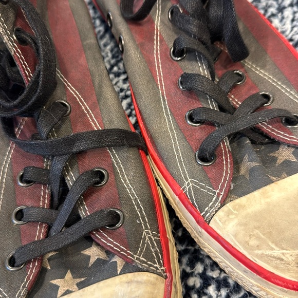 John Varvatos / Chuck Taylor Converse All Star stars n stripes high-tops - Picture 7 of 16